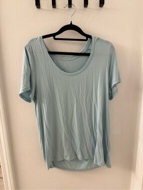a new day Light Blue Scoop Neck Short Sleeve Tee